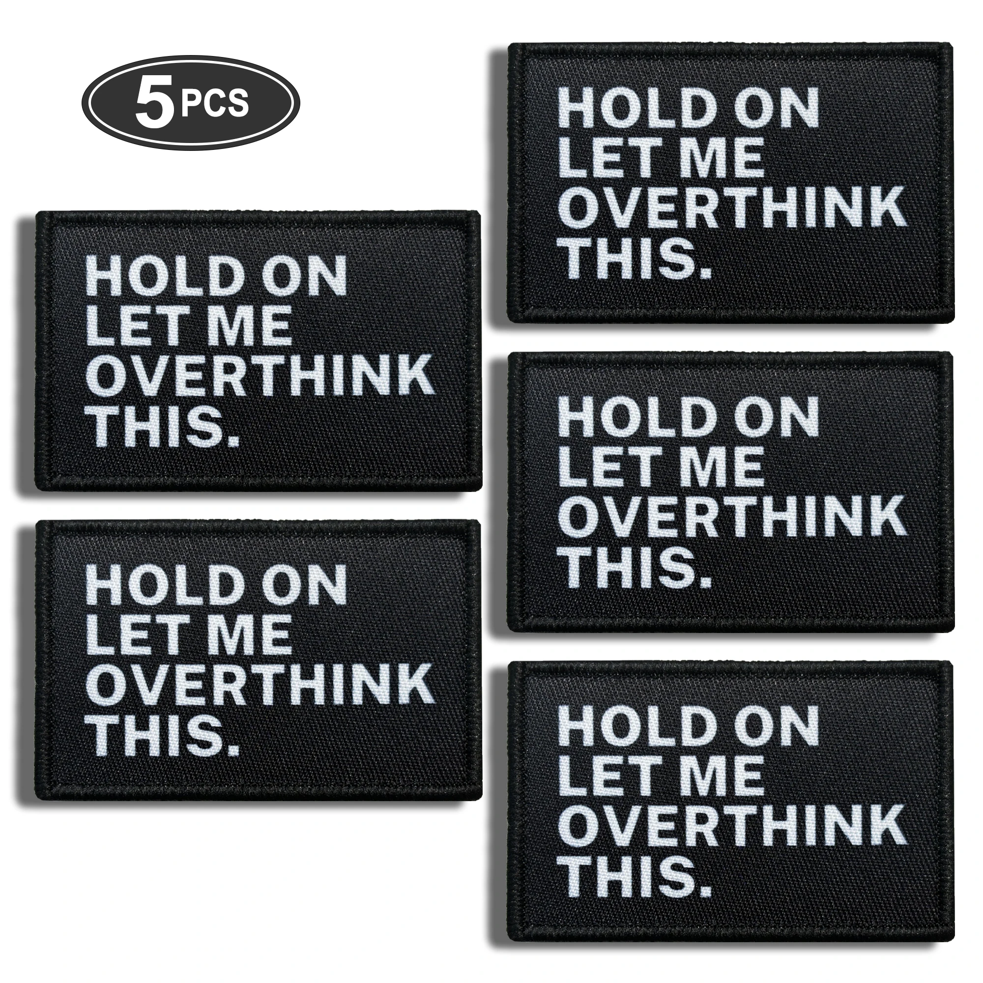 Parche velcro decorativo con cierre gancho y bucle – frase - imagen 3