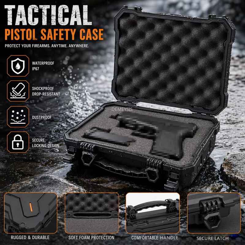 Estuche táctico impermeable para pistola con espuma acolchada - imagen 2
