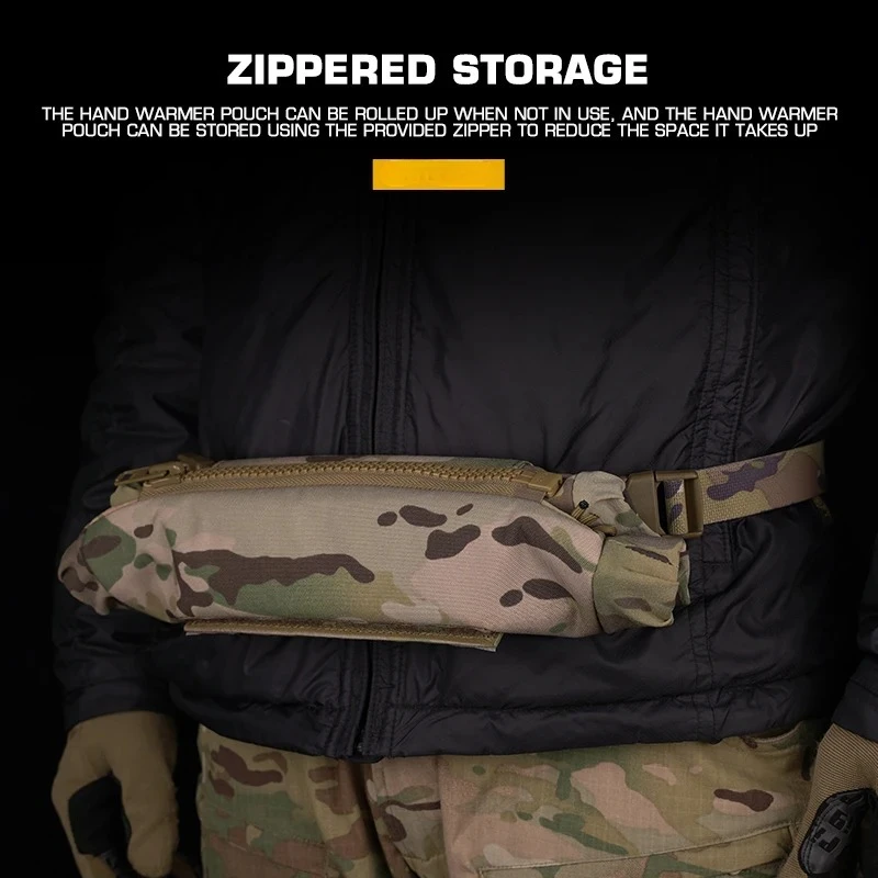 Riñonera táctica con bolsillo calentador para airsoft caza e invierno