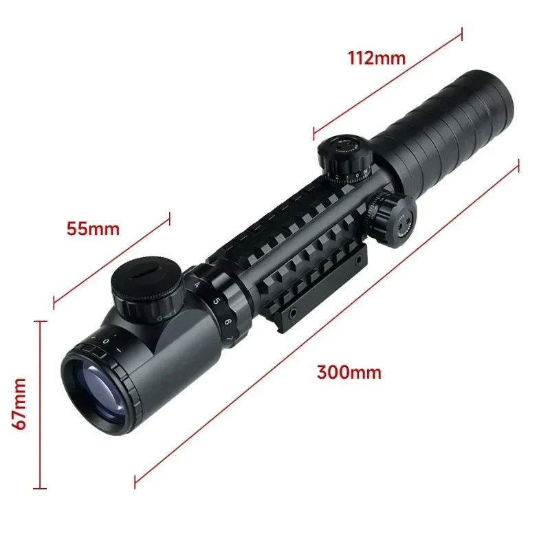 Mira táctica con accesorios de apuntado integrados