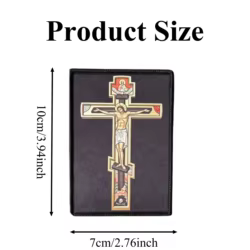 Parche táctico de Jesús con crucifijo ortodoxo de velcro