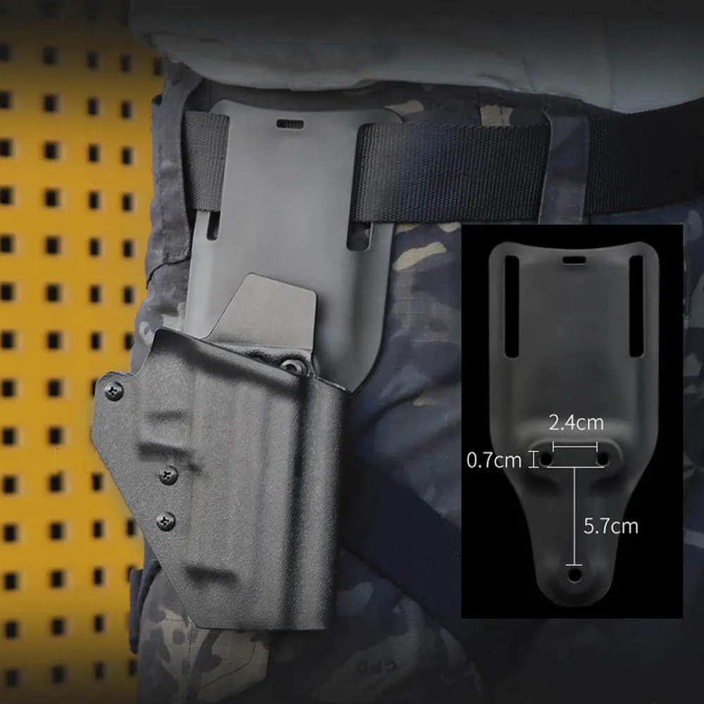 Funda de pistola para muslo con plataforma táctica y correa montaje - imagen 3