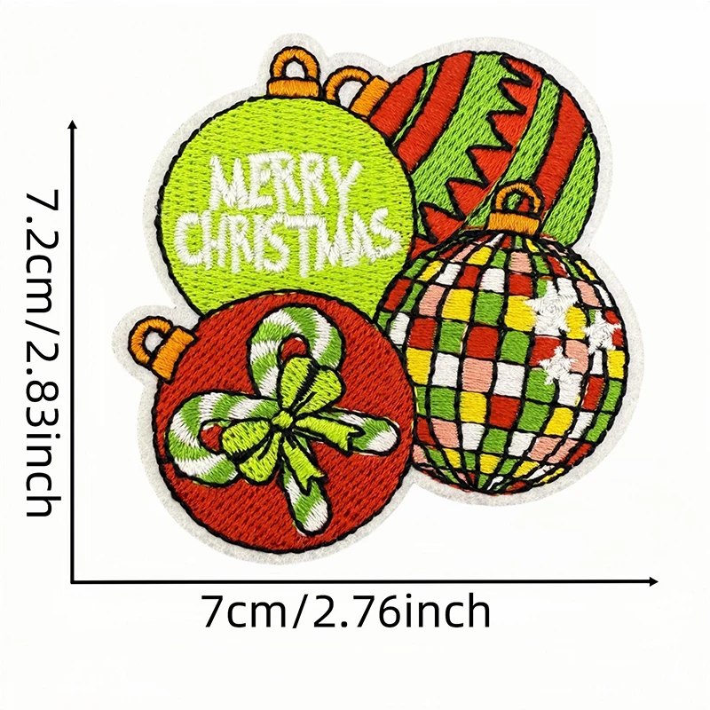 Parches termoadhesivos navideños de Papá Noel y alces