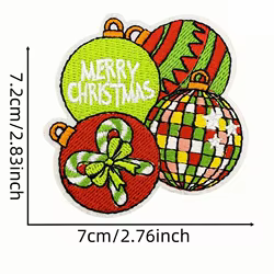 Parches termoadhesivos navideños de Papá Noel y alces
