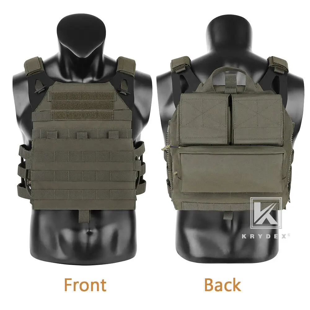 KRYDEX JPC 2 chaleco portaplacas táctico MOLLE con mochila Zip-on - imagen 3