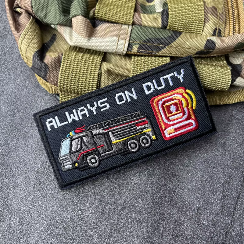 Parche táctico bordado moral militar bomberos con velcro para mochila - imagen 5