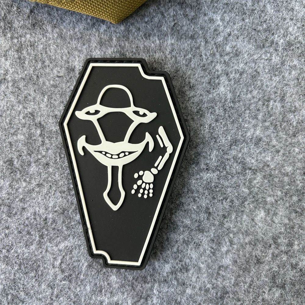 Parche táctico PVC 3D calavera – Gancho y bucle MOLLE para chaleco - imagen 2