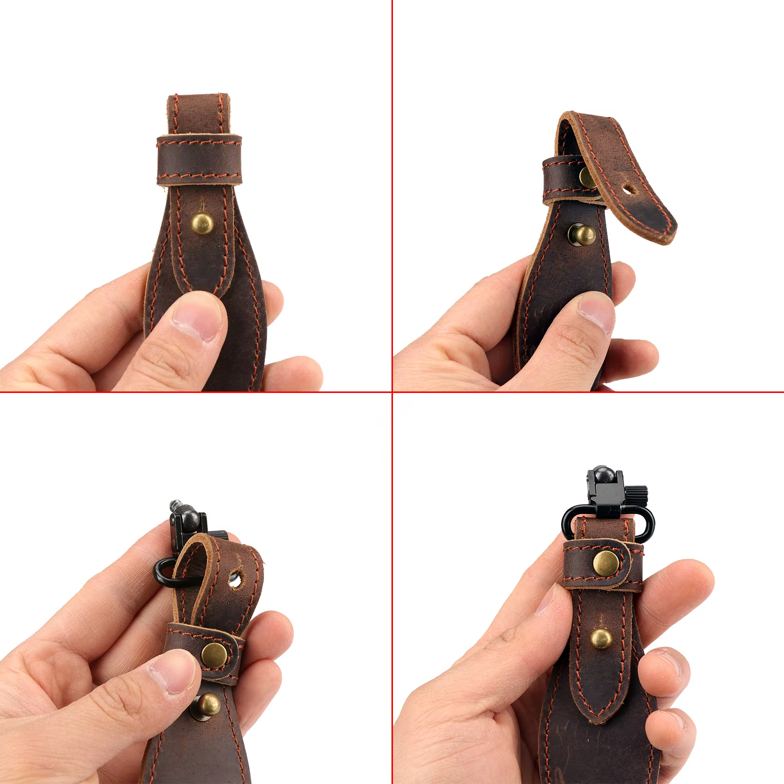 Tourbon Correa Rifle Lona Cuero – Sling Ajustable Caza - imagen 5