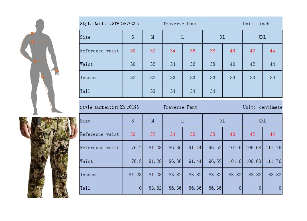 Pantalones de caza de camuflaje en uso al aire libre