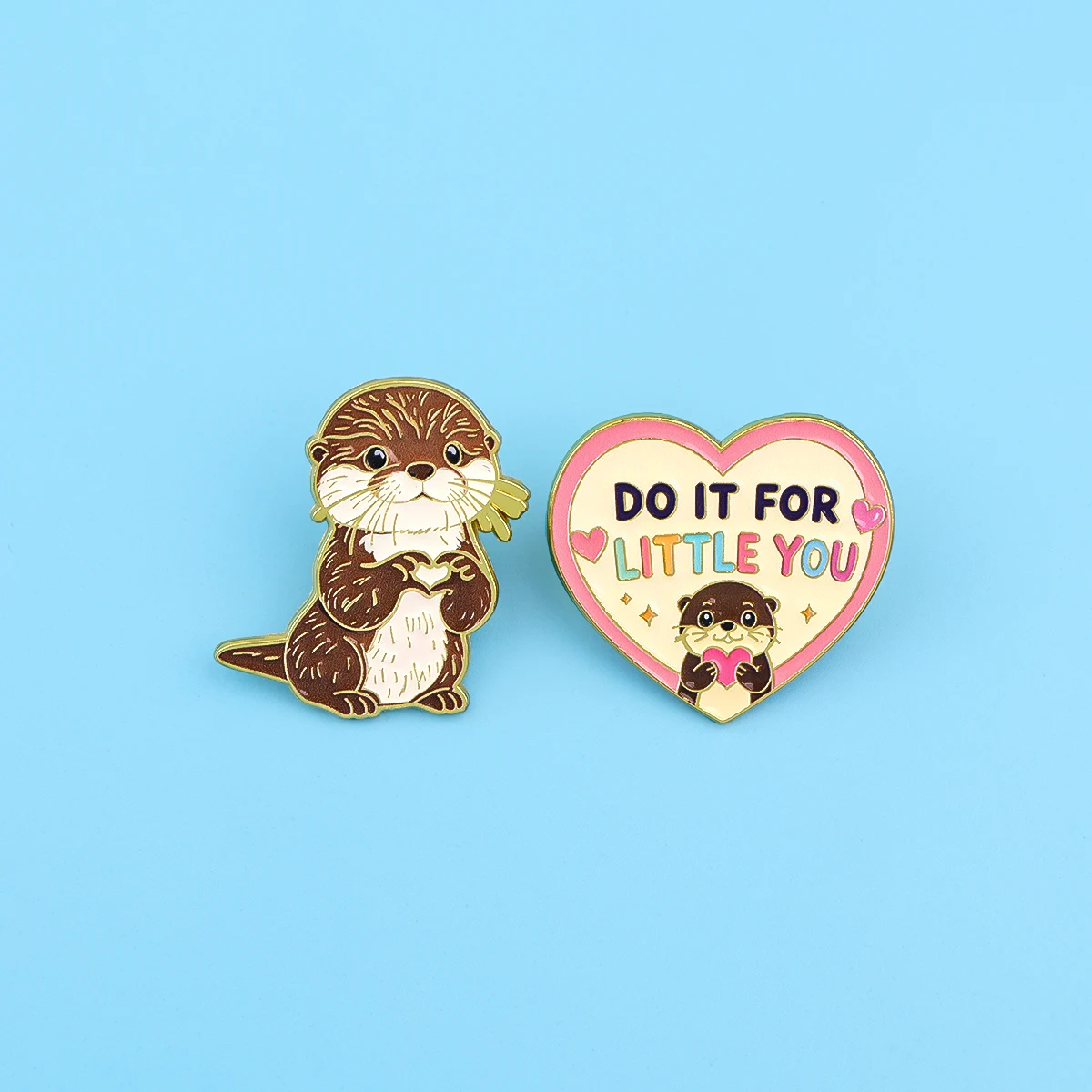 Pin de esmalte DO IT FOR LITTLE YOU broche metálico de solapa - imagen 2
