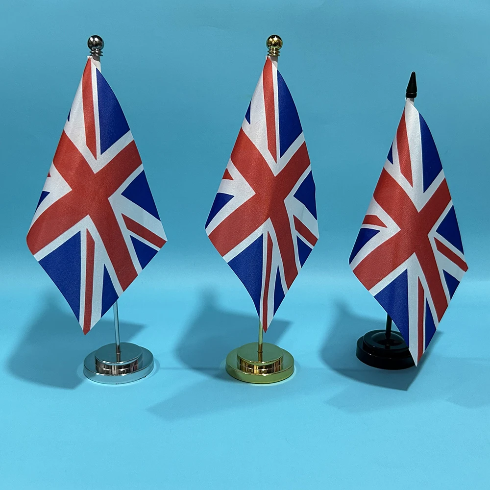 Bandera de escritorio Union Jack Reino Unido con mástil