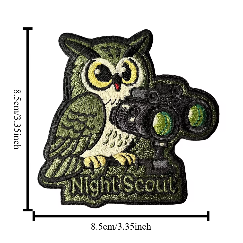 Night Scout parche táctico moral bordado con humor gancho y bucle - imagen 2