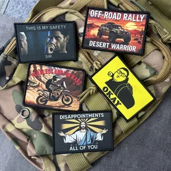 Parche táctico bordado con velcro insignia de moral para ropa