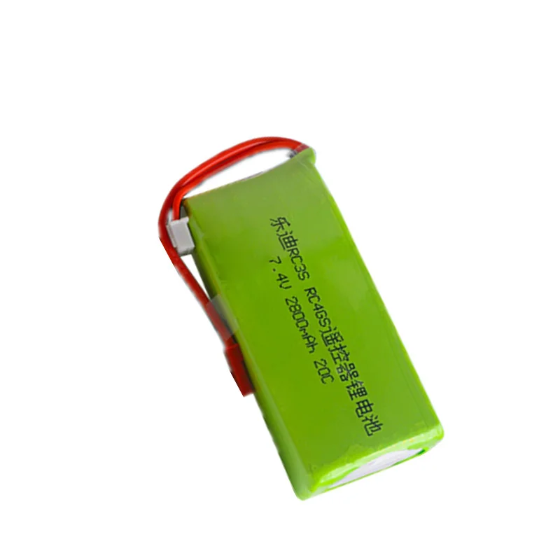 Vista frontal de la batería Lipo 2S 7,4V 2800mAh