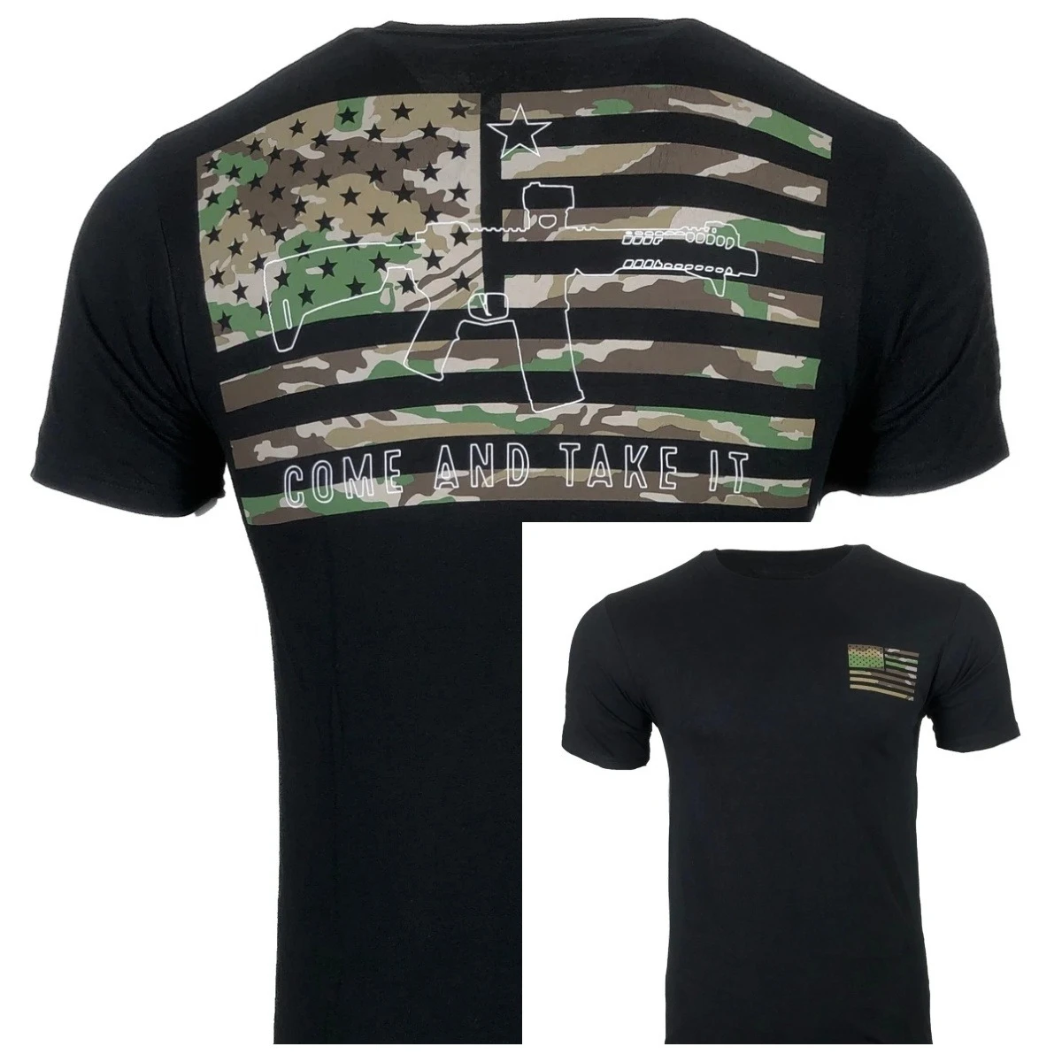 TRY IT Camiseta táctica estilo Howitzer negra militar para hombre - imagen 5