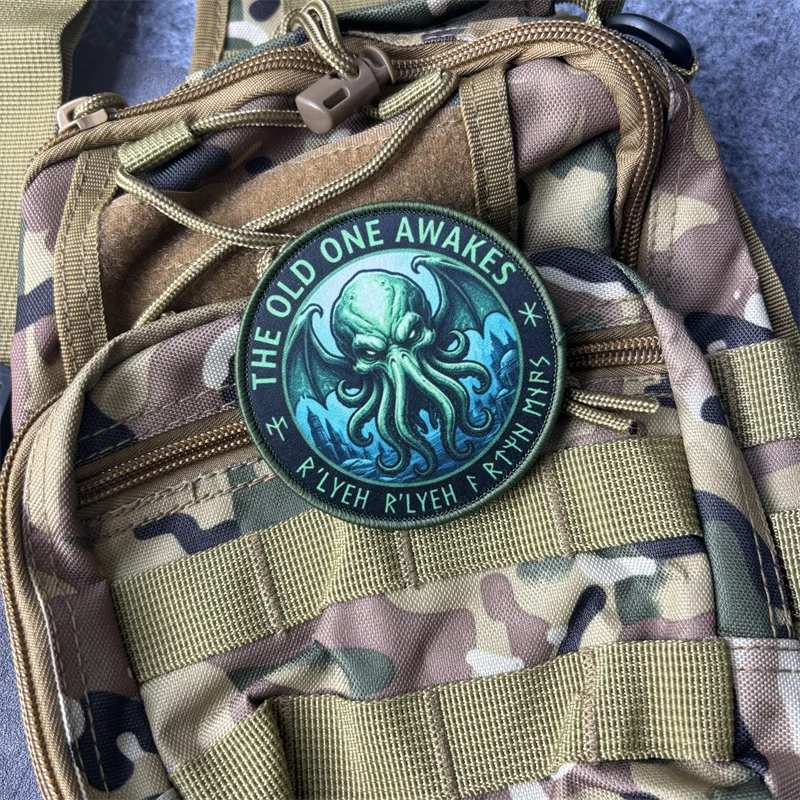 Parche táctico pulpo estampado militar insignia de moral gancho y bucle - imagen 4