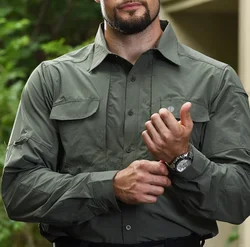Camisa secado rápido transpirable manga larga hombre