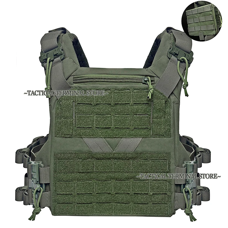 Chaleco táctico ligero MOLLE de airsoft con liberación rápida