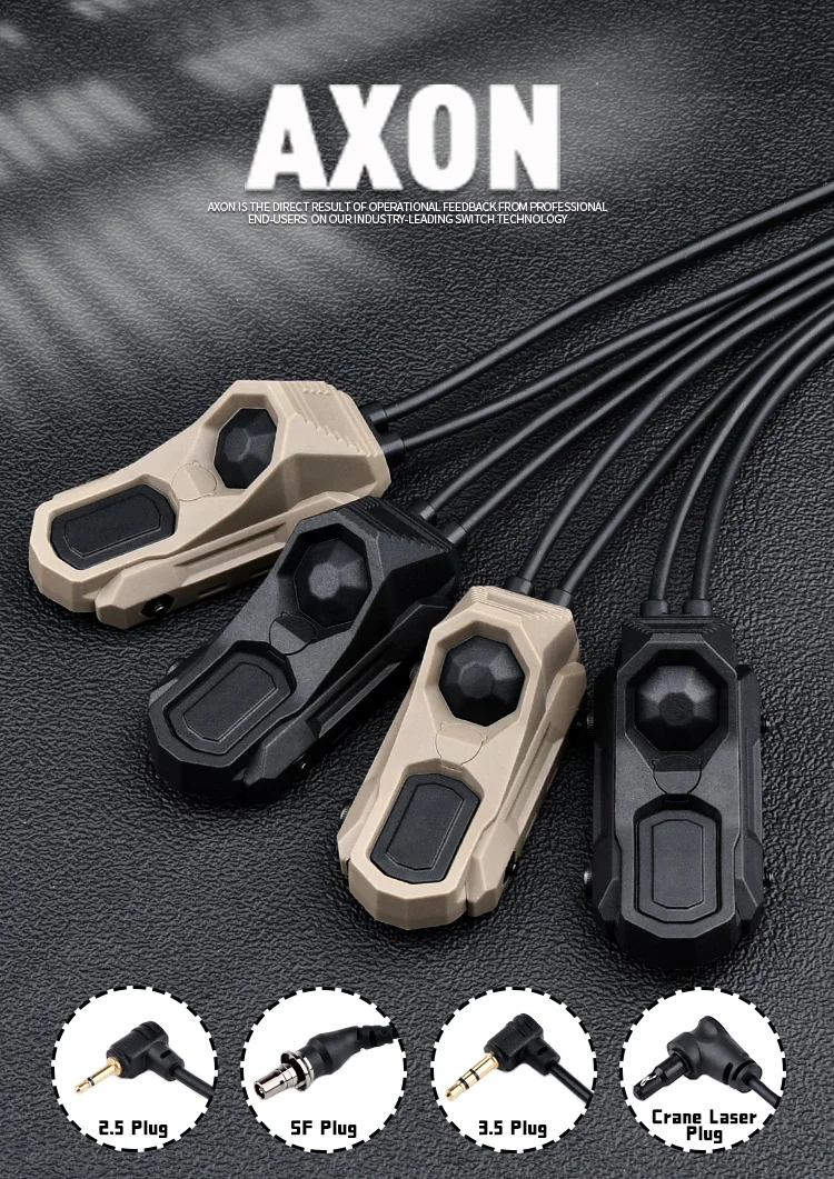 Interruptor táctico AXON con diseño en línea