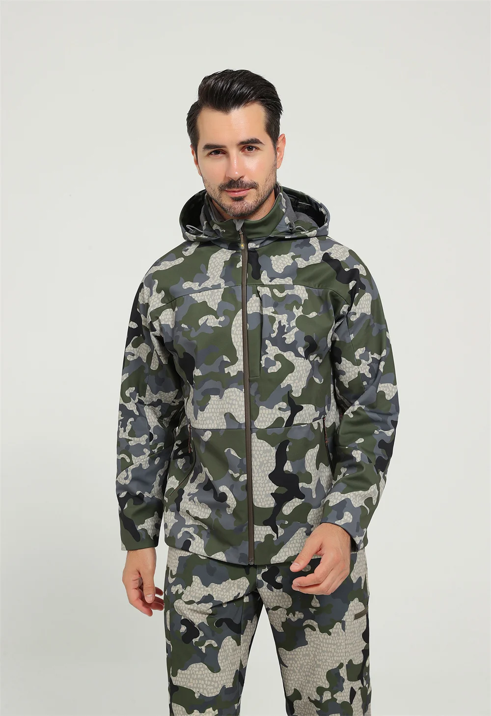 Chaqueta impermeable Jetstream de caza lana cortaviento transpirable