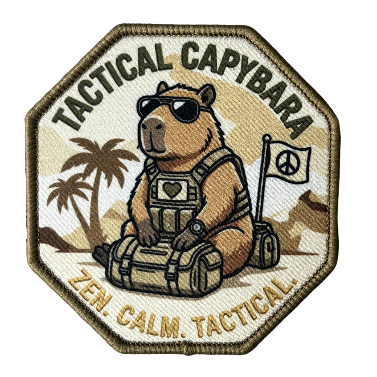 Parche táctico hexagonal capibara gancho y bucle para chaqueta - imagen 2
