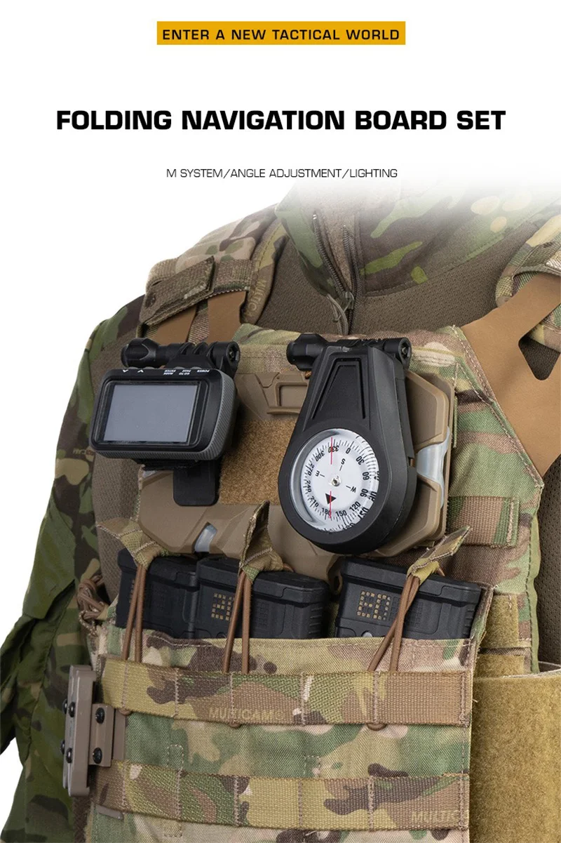 Tablero de navegación táctico plegable en color camuflado