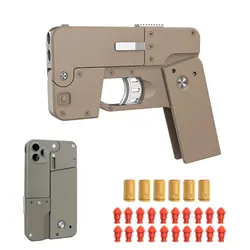 Pistola de juguete lanzadora de espuma plegable para teléfono móvil
