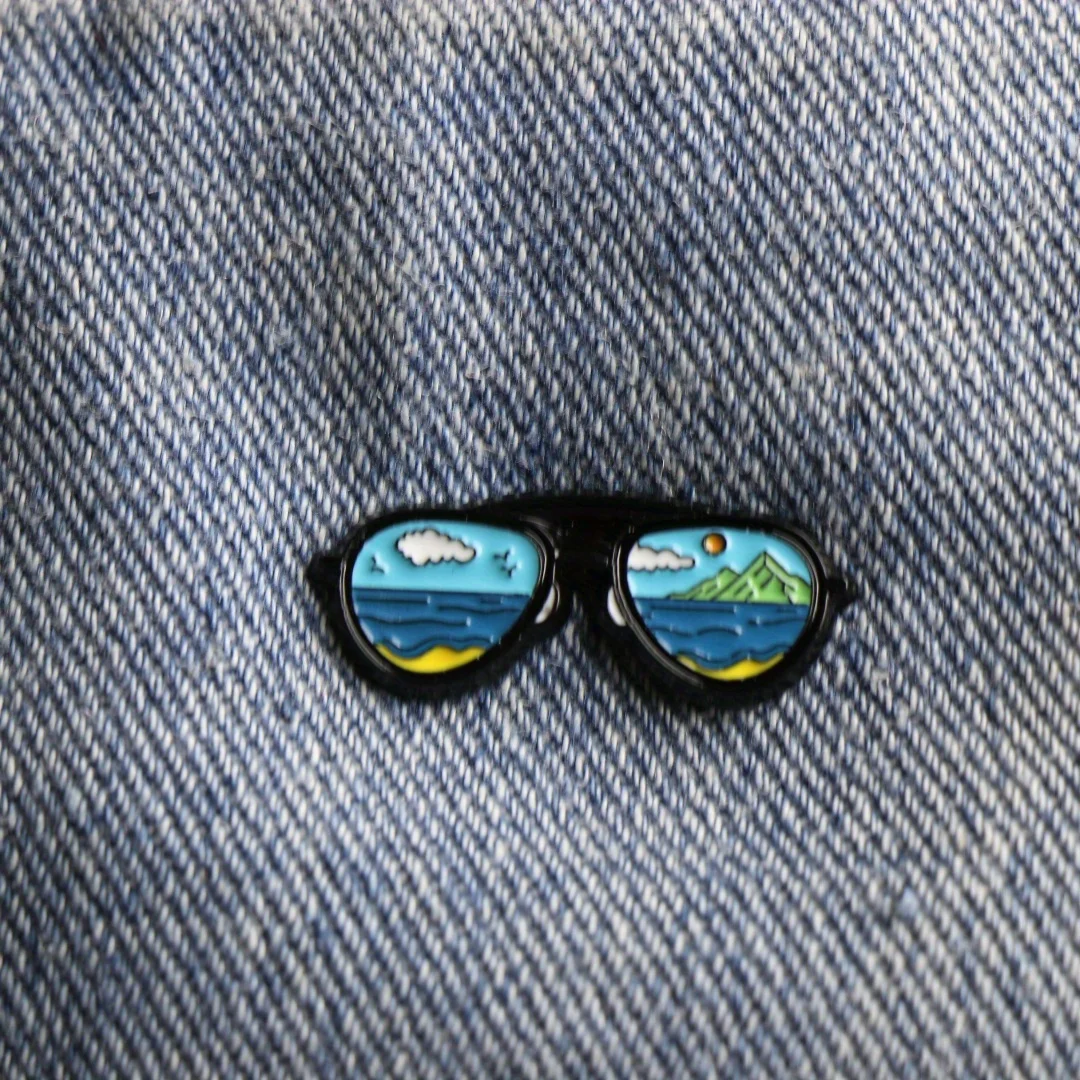 Broche metálico táctico para gafas y mochila, insignia solapa