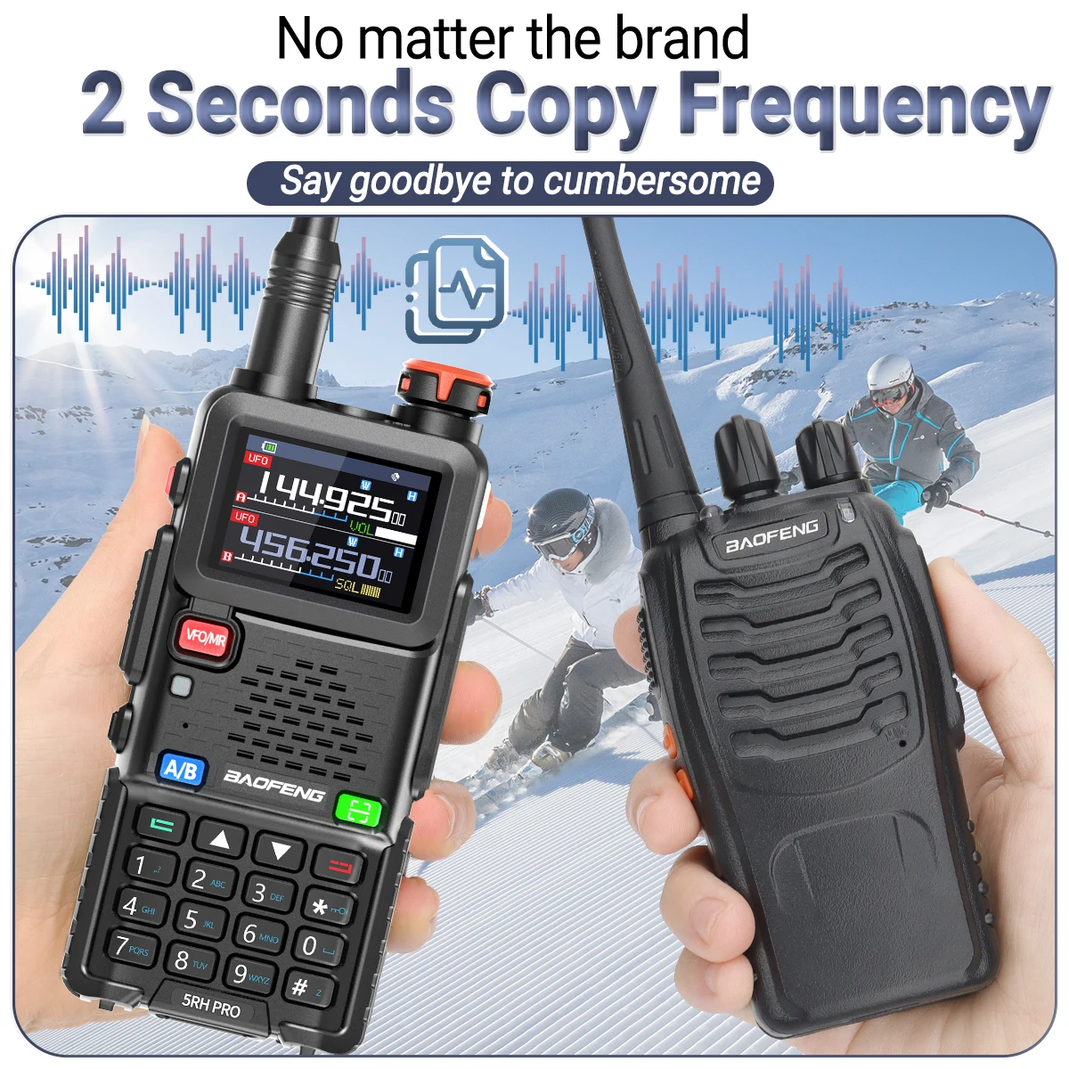 Baofeng UV-5RH PRO GPS walkie talkie multibanda NOAA largo alcance - imagen 5