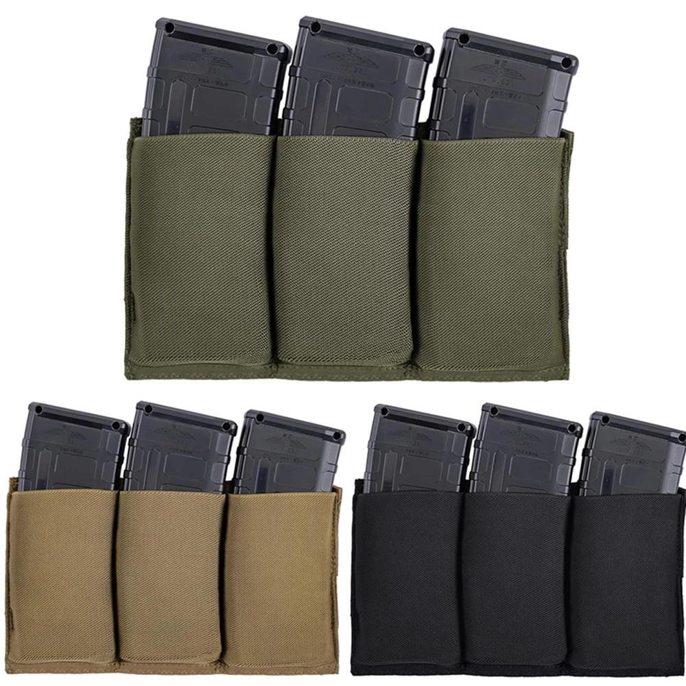 Portacargador MOLLE elástico triple para chaleco táctico rifle - imagen 4