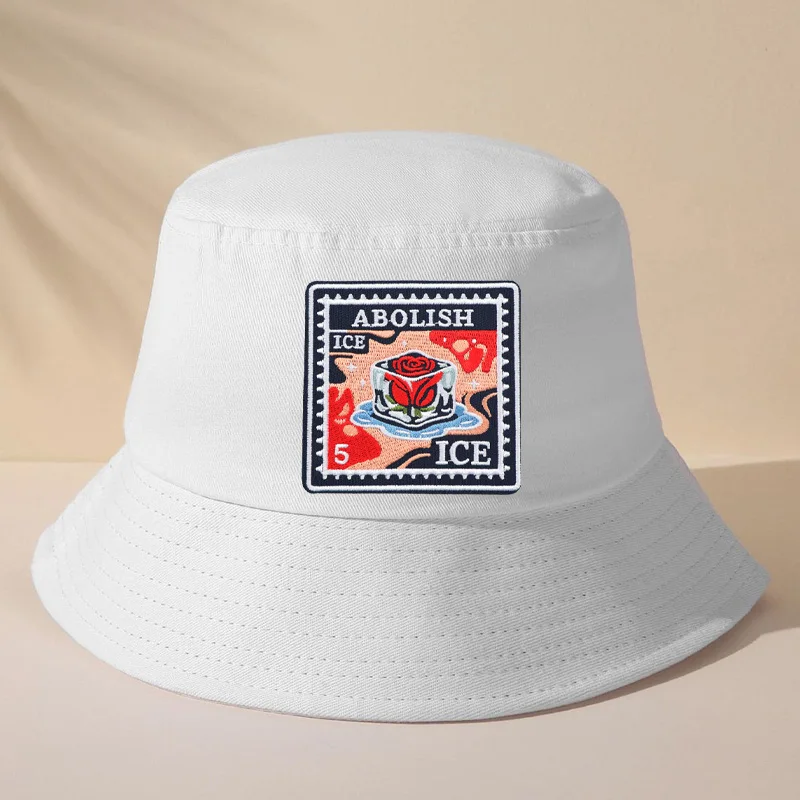 Abolish ICE Resist parche termoadhesivo bordado rosa para ropa