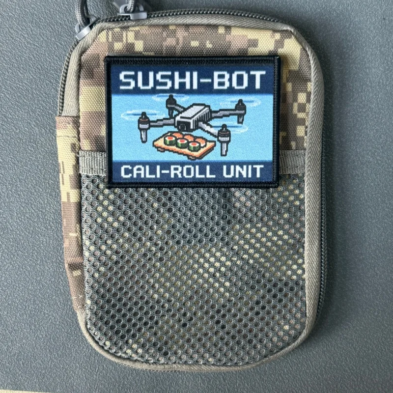 Parche táctico SUSHI-BOT con velcro para mochila y equipamiento