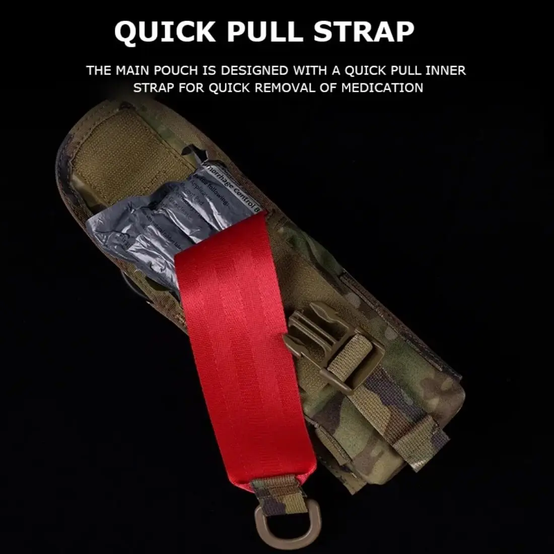 Bolsa médica MOLLE IFAK liberación rápida – Trauma emergencias - imagen 4