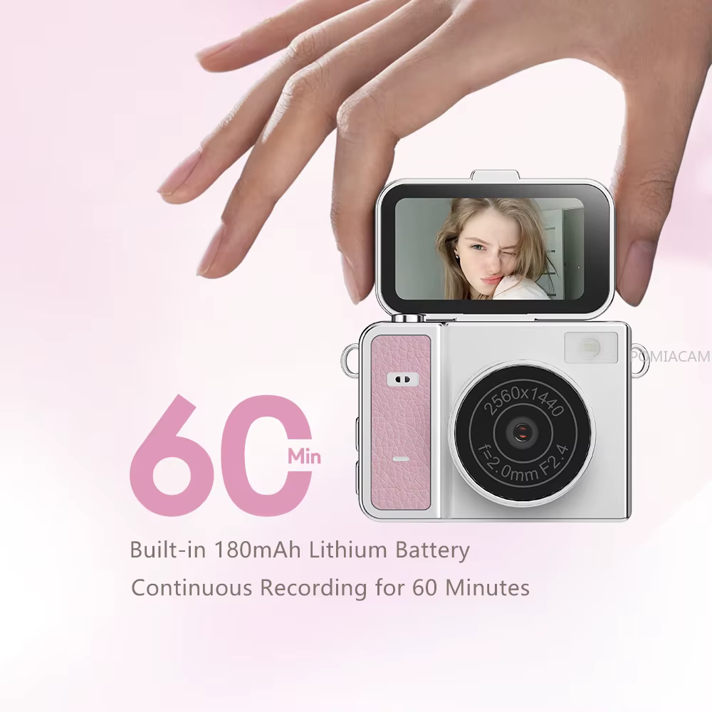 Cámara S162 vlogging con pantalla abatible y vídeo HD portátil - imagen 3