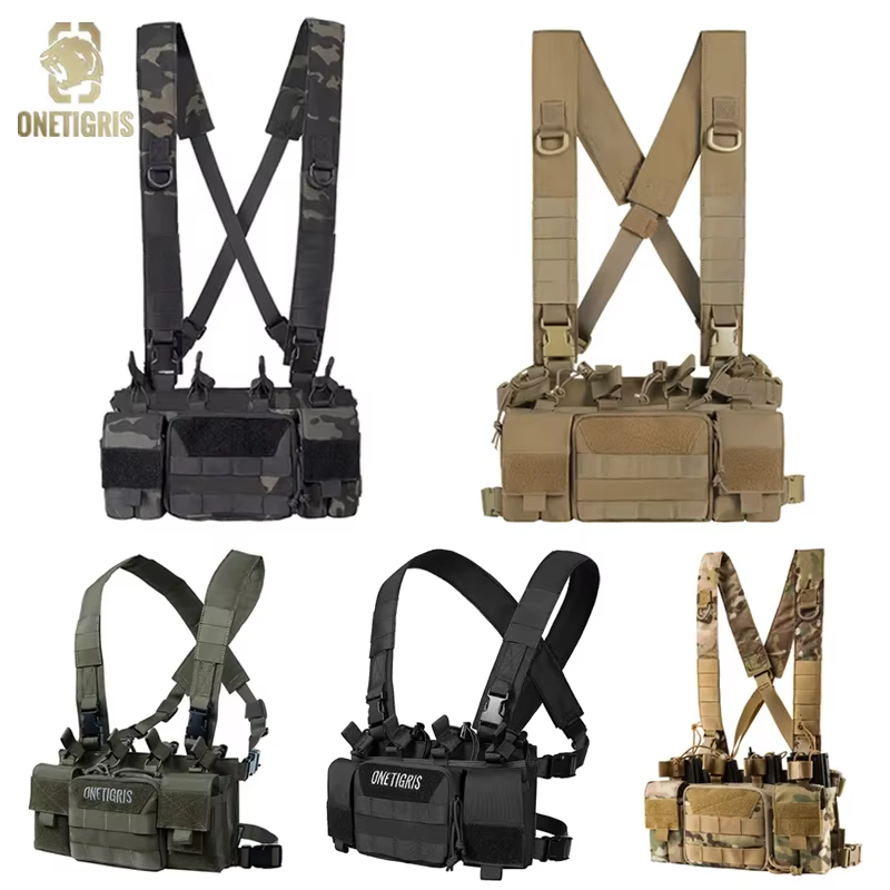 ONETIGRIS Chaleco táctico MOLLE portador de placas Airsoft caza - imagen 3