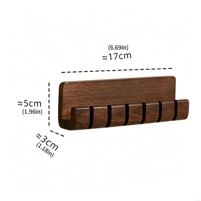 Clip gestión cables de madera para montaje en pared, estudio