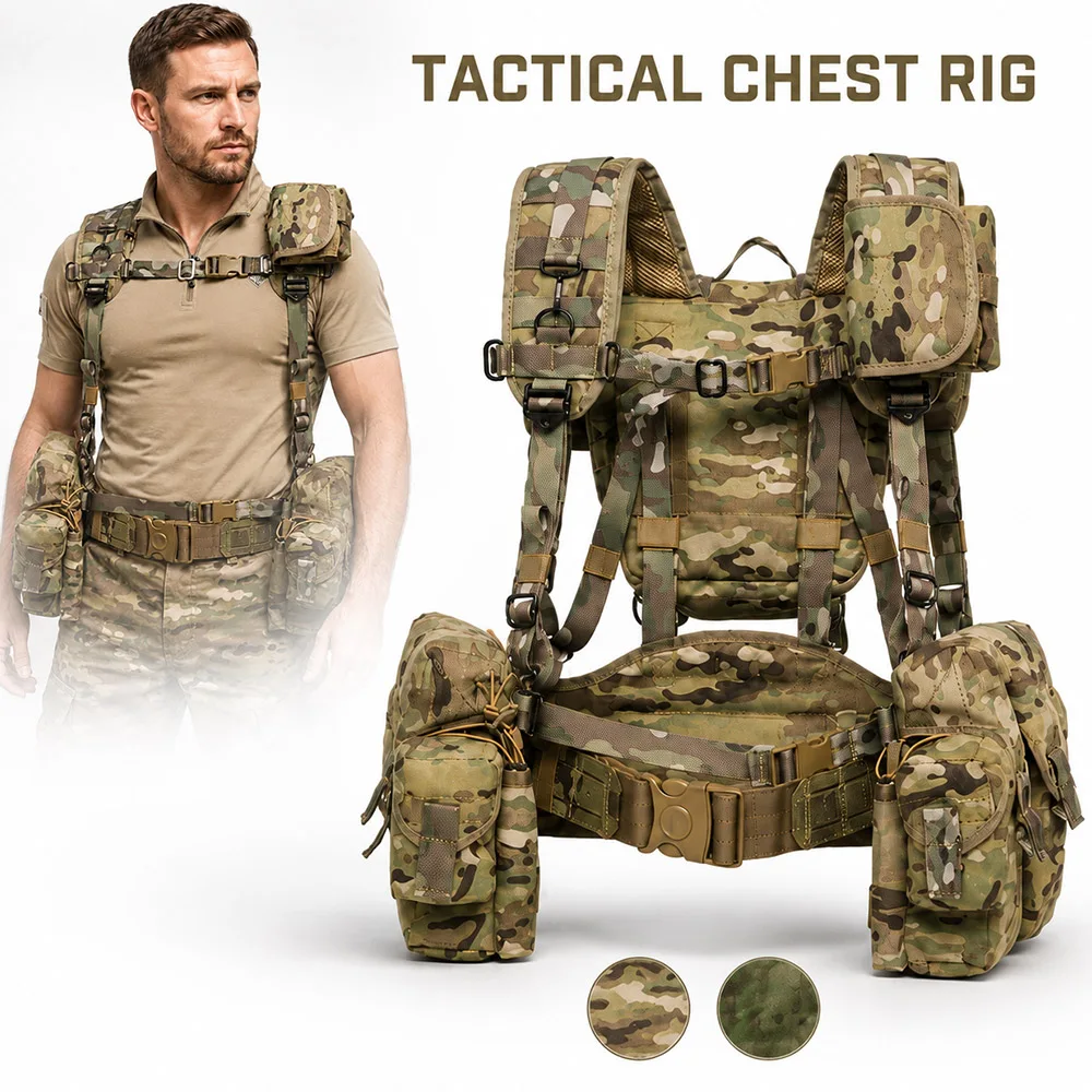 Chaleco táctico modular ajustable con bolsas utilitarias - imagen 4
