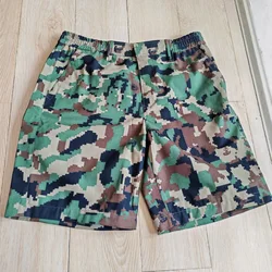 Bermudas outdoor de cuadros holgadas poliéster-algodón