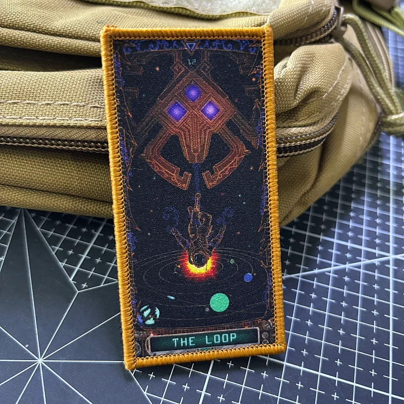 Parche táctico moral estampado cartas tarot con gancho y bucle - imagen 5