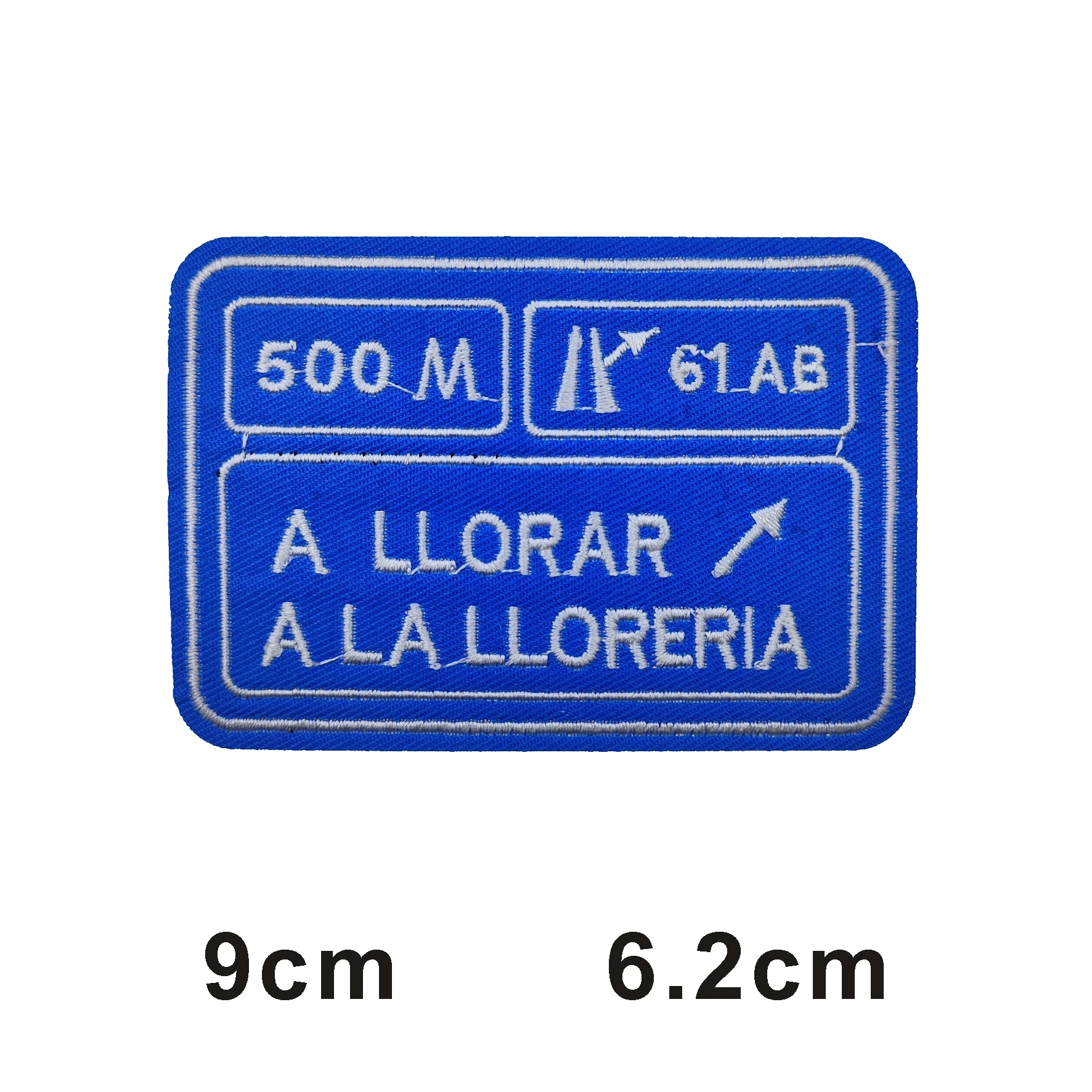 Parche bordado termoadhesivo negro eslogan – planchar y reparar - imagen 4