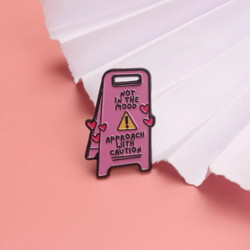 Broche de esmalte vintage No tengo ansiedad, sensaciones – humor