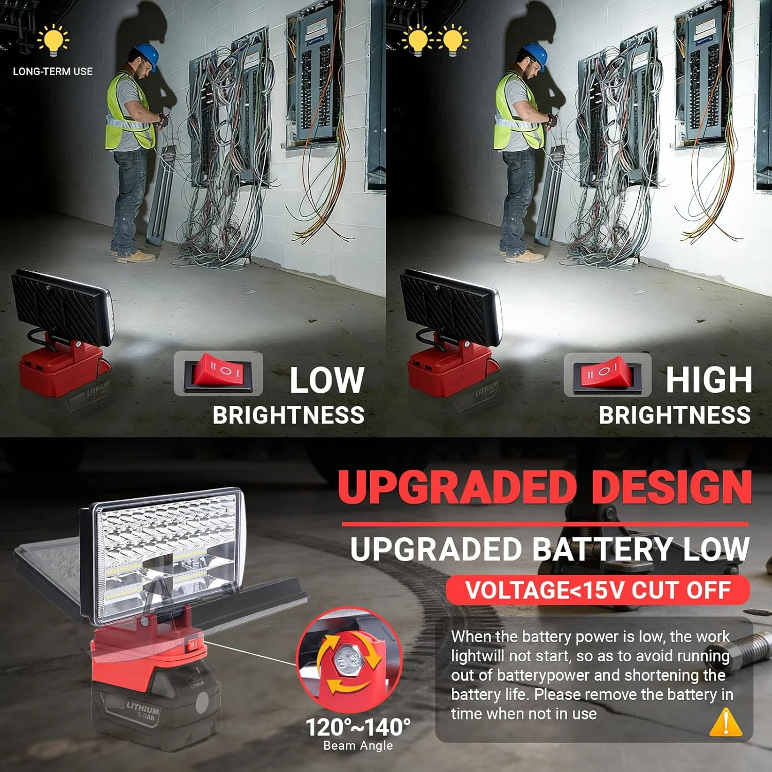 Milwaukee M18 lámpara de trabajo LED inalámbrica sin batería - imagen 3