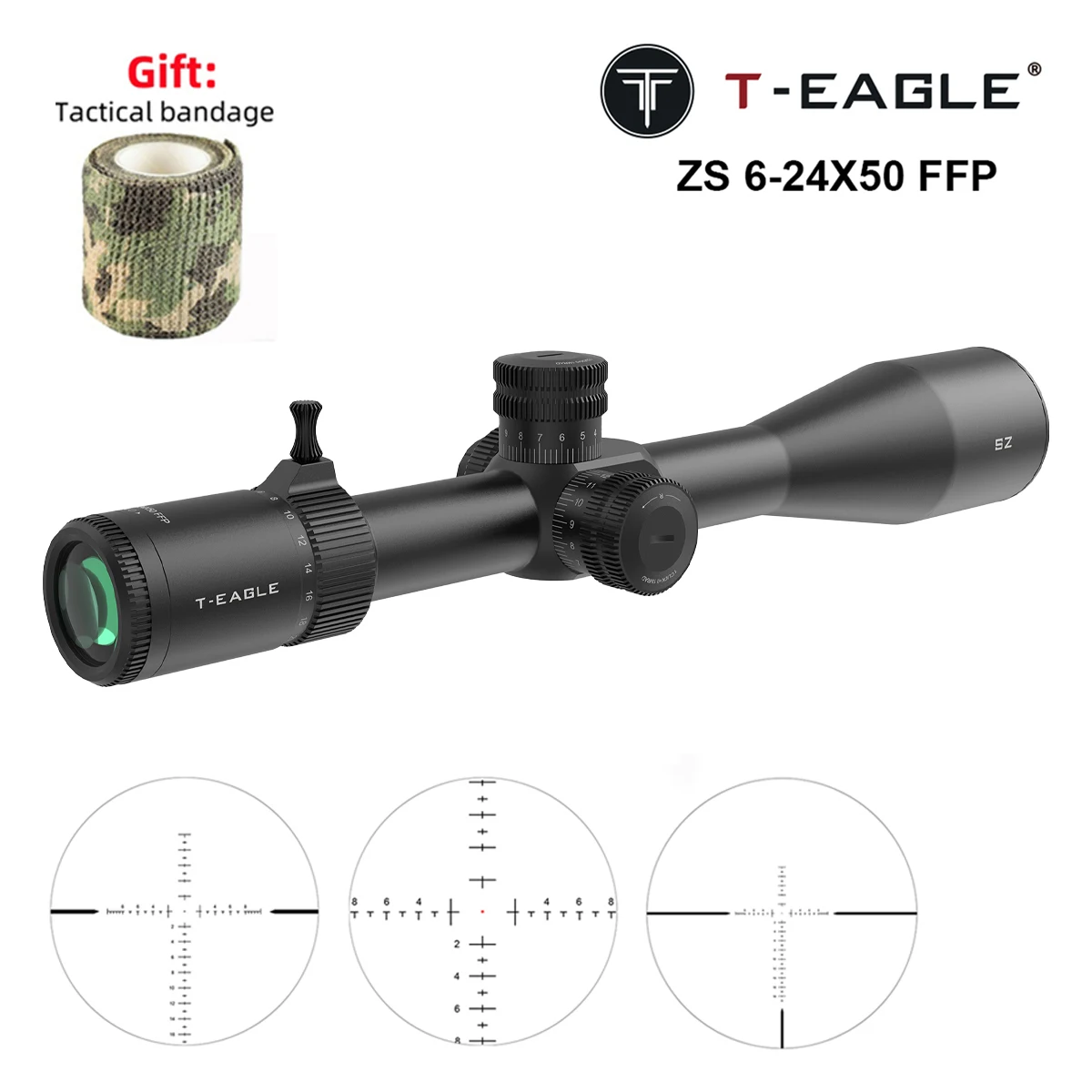 Visor 6-24x50 en uso sobre rifle