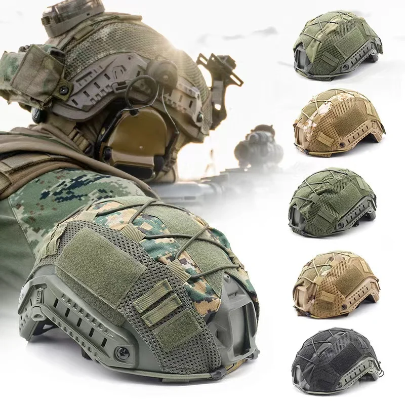 Funda para casco táctico con patrón de camuflaje militar