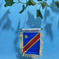 Bandera República del Congo para coche – Poliéster doble cara