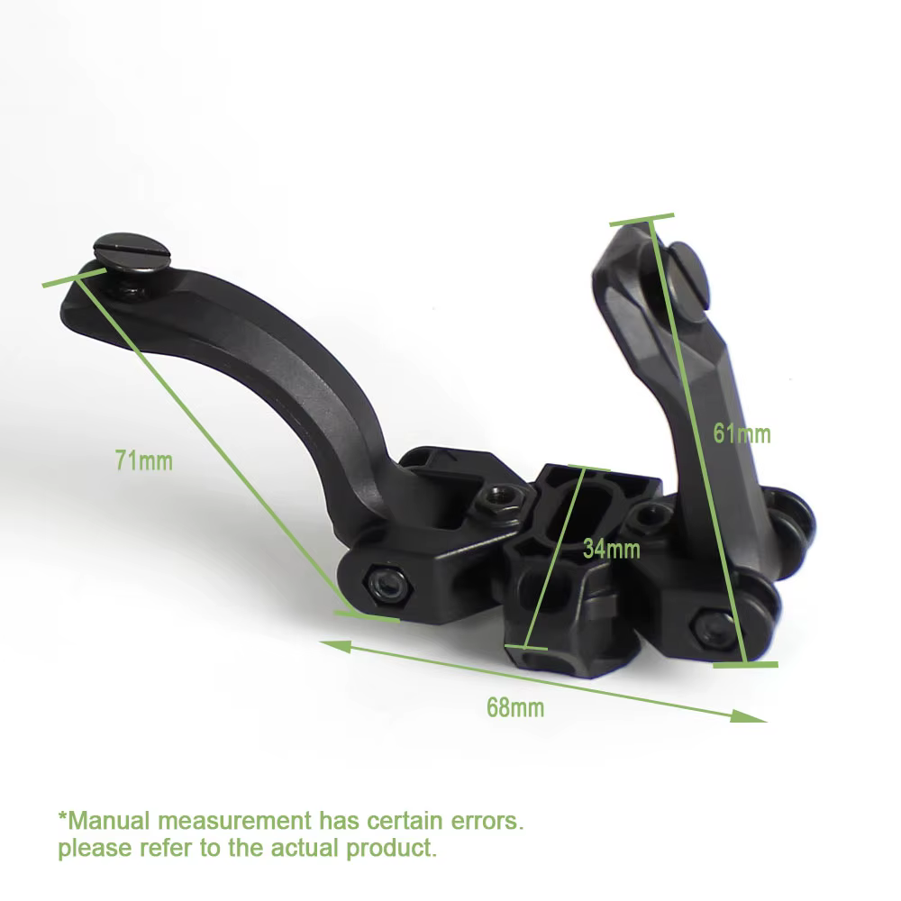 Soporte táctico de casco NVG con brazo en J doble para PVS15/PVS18 - imagen 2