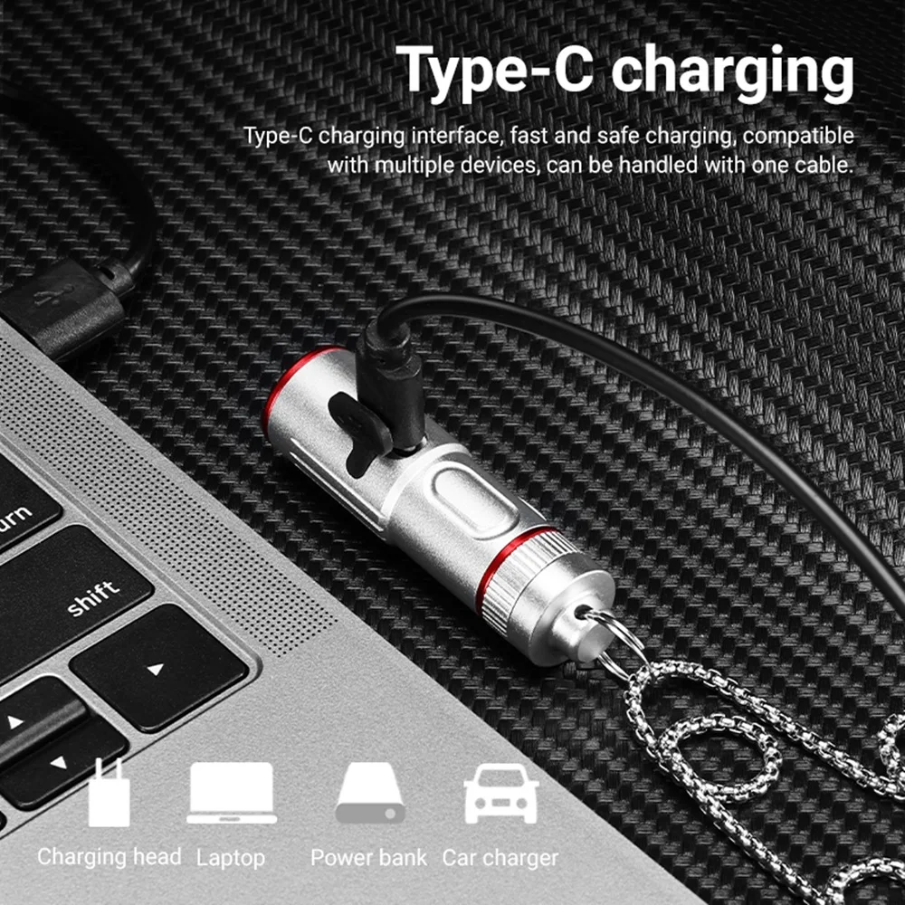 Mini linterna táctica EDC llavero antorcha para camping y emergencia