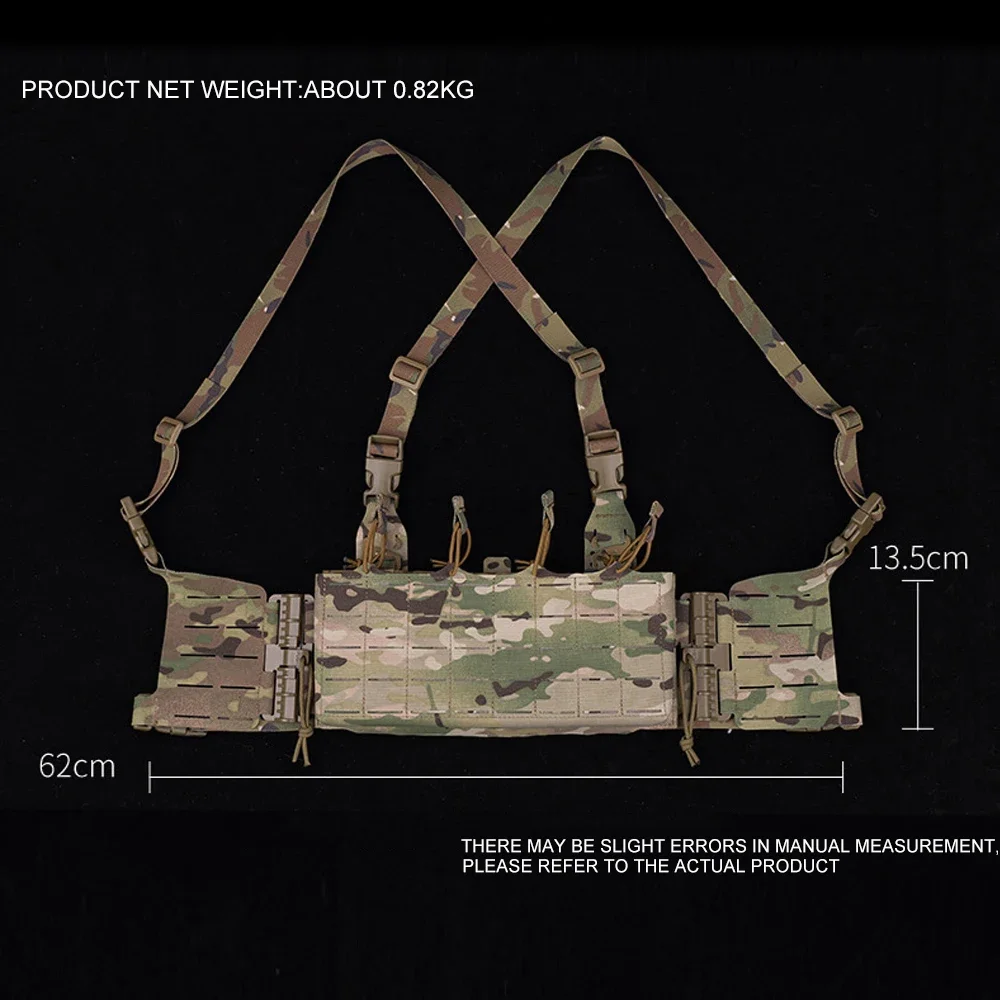 Chaleco táctico Alpha MOLLE liberación rápida modular para airsoft