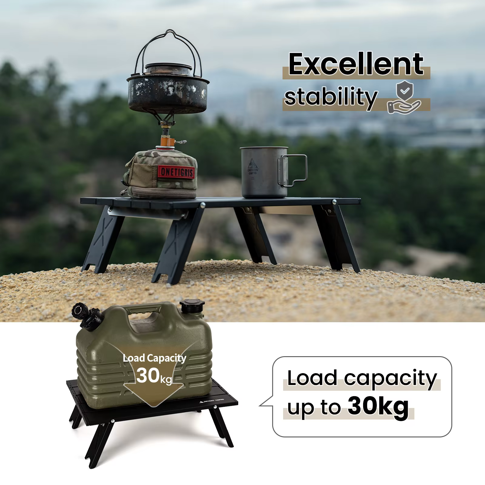OneTigris Mini mesa plegable ultraligera de picnic para acampada - imagen 4