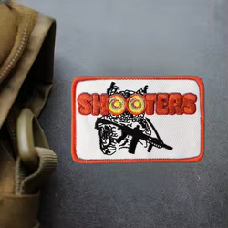 Parche táctico camuflaje búho bordado con velcro para uniforme